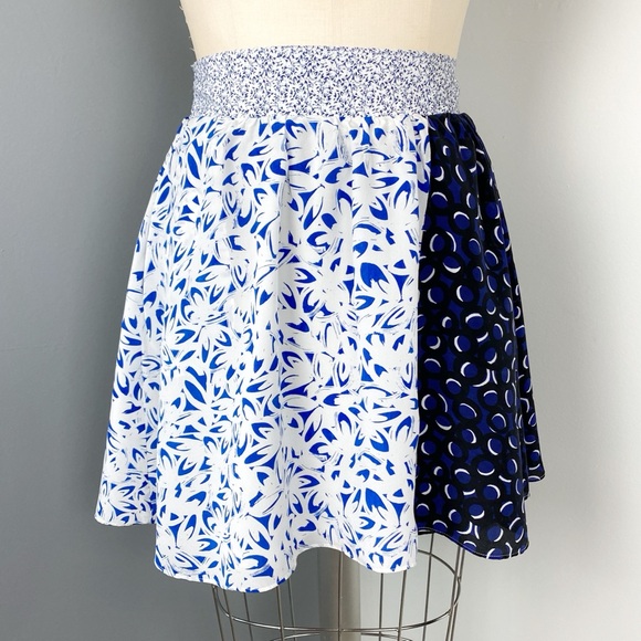 Maeve Dresses & Skirts - Maeve Anthropologie Women's Carrizo Floral Silk Skirt White & Blue Size XS